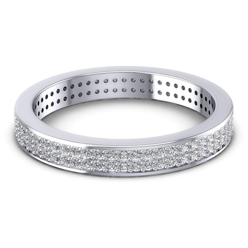 Round Diamonds 0.75CT Eternity Ring in 14KT Yellow Gold