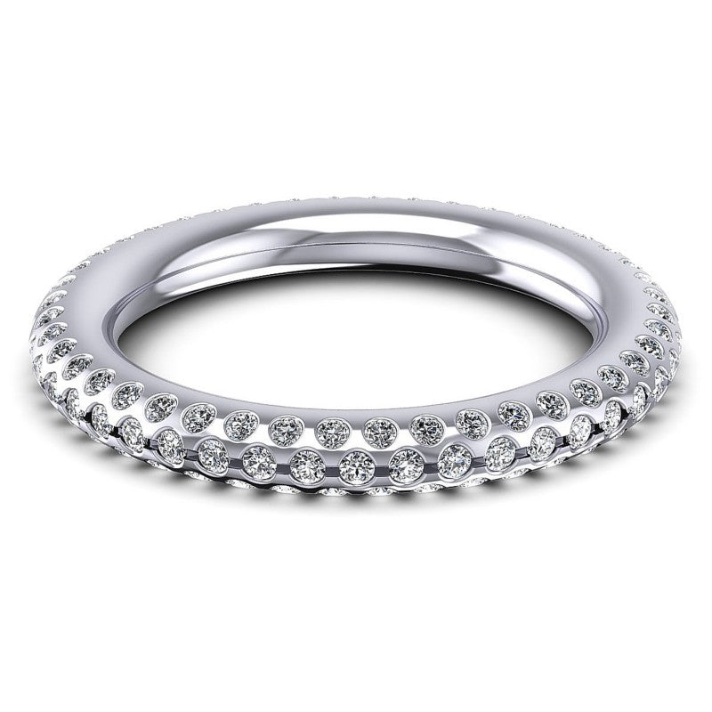 Round Diamonds 0.50CT Eternity Ring in 14KT Yellow Gold
