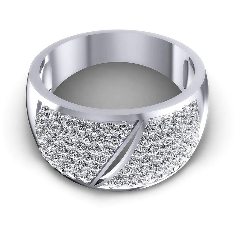 Round Diamonds 1.10CT Diamonds Wedding Band in 14KT Yellow Gold