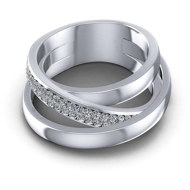 Round Diamonds 0.55CT Diamonds Wedding Band in 14KT Yellow Gold