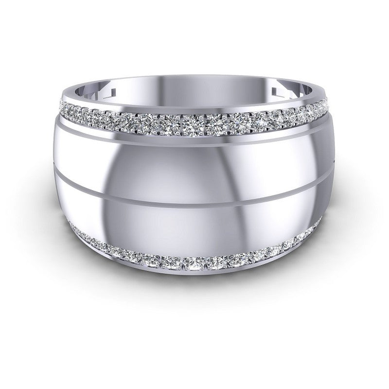 Round Diamonds 0.55CT Diamonds Wedding Band in 14KT Yellow Gold
