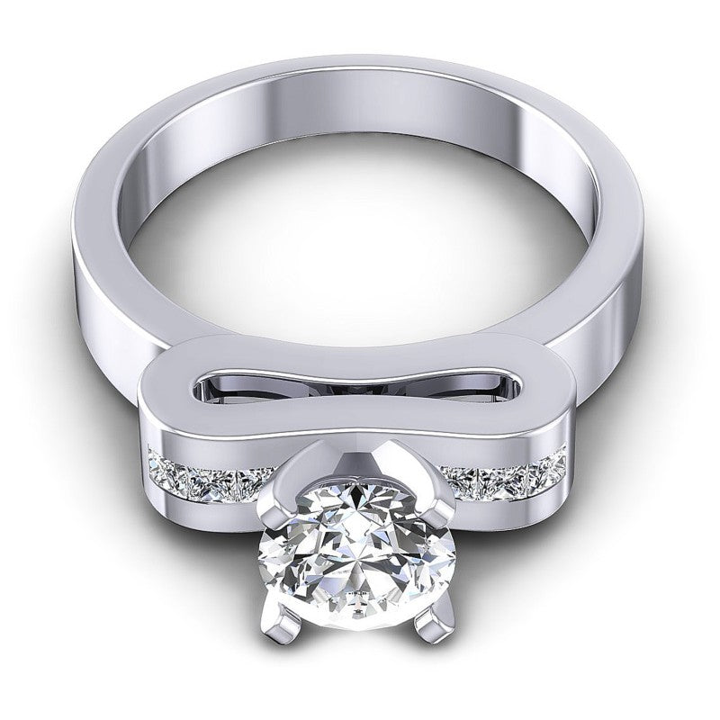Princess and Round Diamonds 0.50CT Engagement Ring in 14KT Yellow Gold