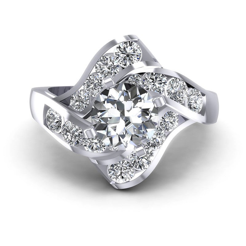 Round Diamonds 1.20CT Engagement Ring in 14KT Yellow Gold
