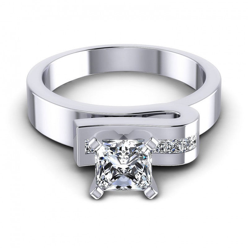 Princess Diamonds 0.45CT Engagement Ring in 14KT Yellow Gold