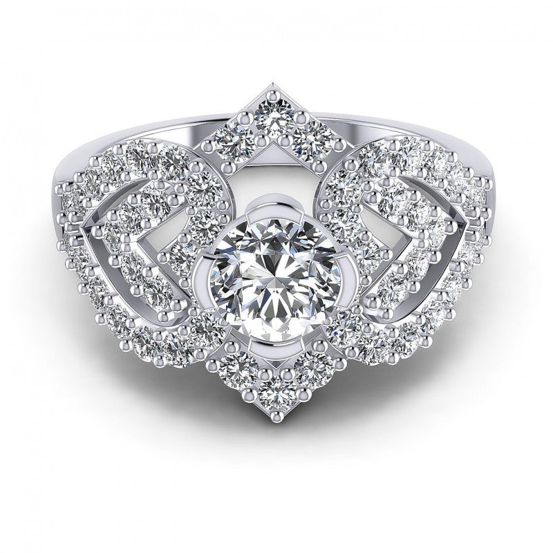 Round Diamonds 1.20CT Engagement Ring in 14KT Yellow Gold