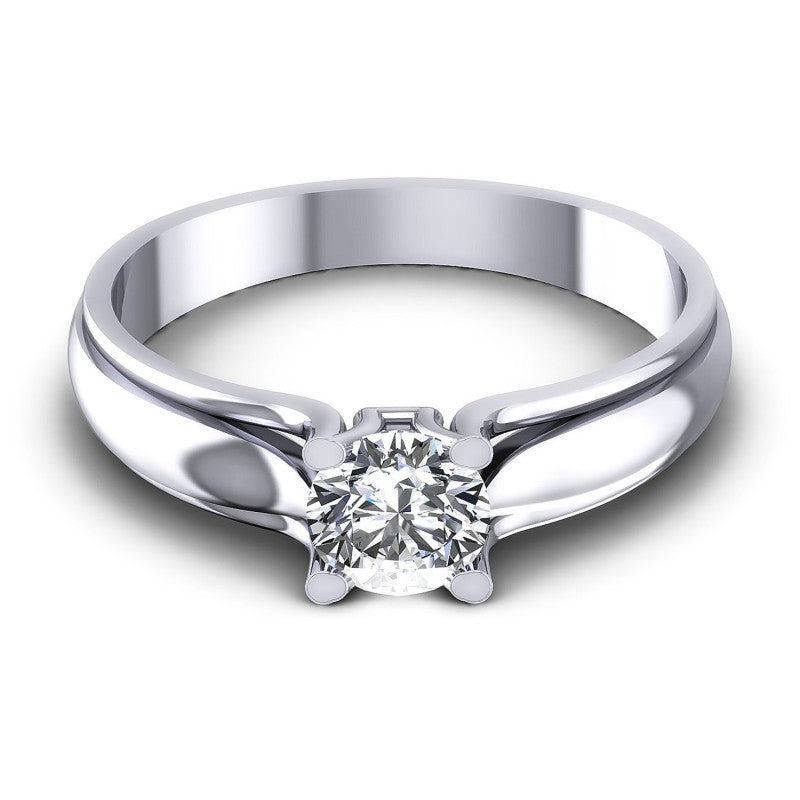 Round Diamonds 0.35CT Solitaire Ring in 14KT Yellow Gold