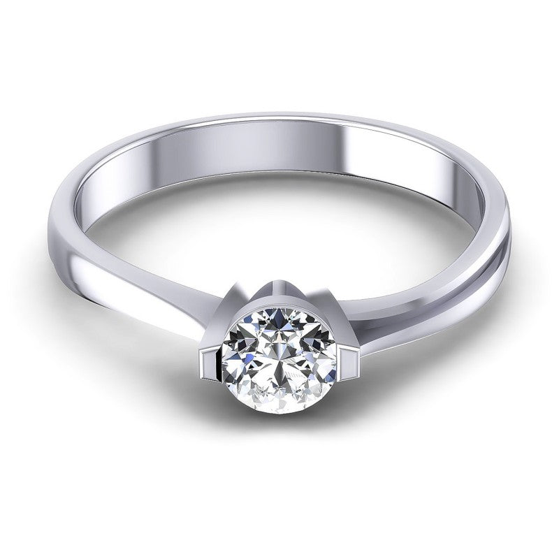 Round Diamonds 0.35CT Solitaire Ring in 14KT Yellow Gold