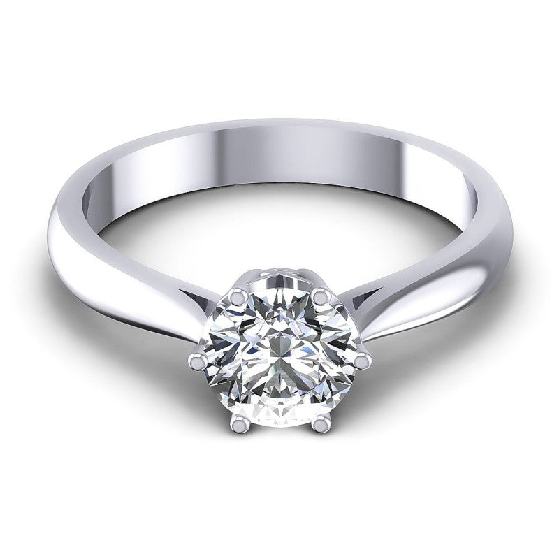 Round Diamonds 0.35CT Solitaire Ring in 14KT Yellow Gold