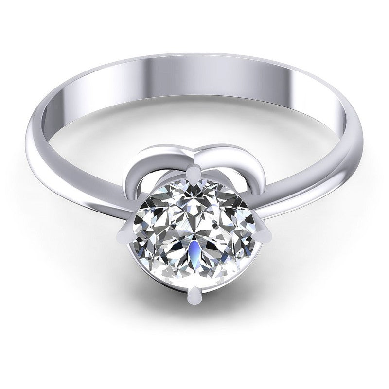 Round Cut Diamonds Solitaire Ring in 14KT Yellow Gold