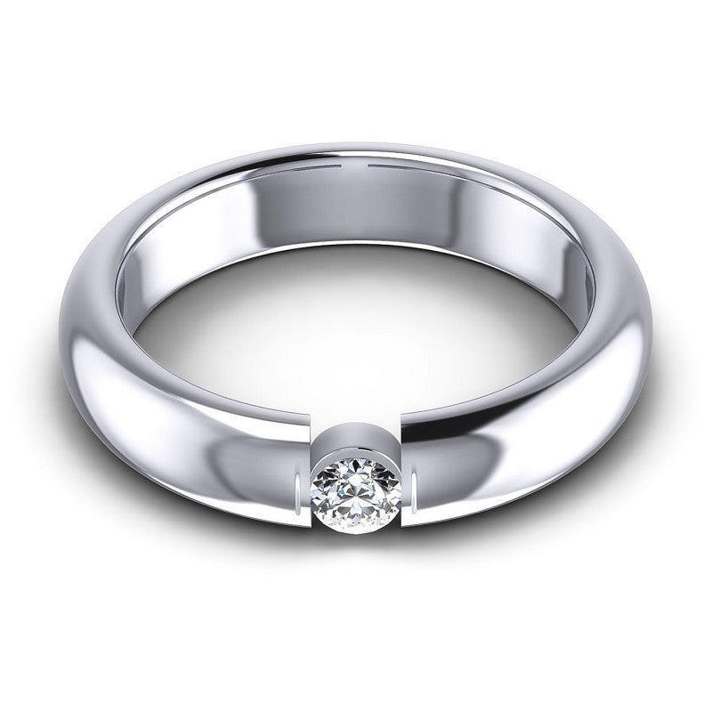 Round Cut Diamonds Mens Ring in 14KT Yellow Gold