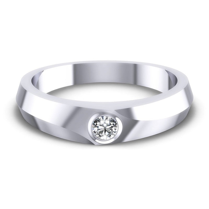Round Cut Diamonds Mens Ring in 14KT Yellow Gold