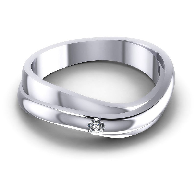 Round Cut Diamonds Mens Ring in 14KT Yellow Gold