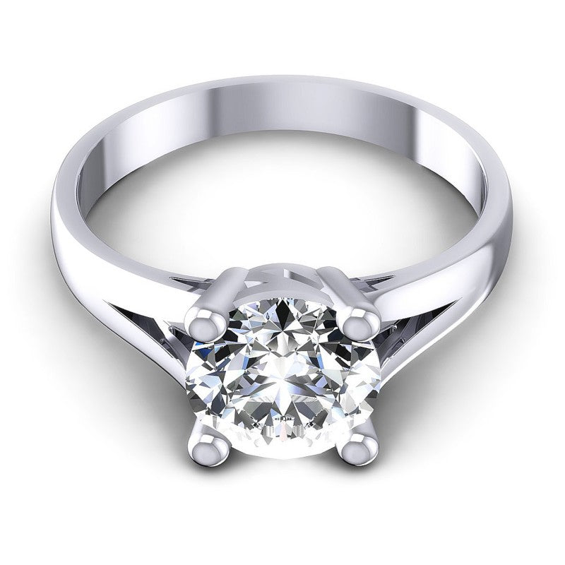 Round Diamonds 0.35CT Solitaire Ring in 14KT Yellow Gold