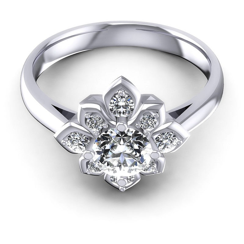Round Diamonds 0.60CT Engagement Ring in 14KT Yellow Gold