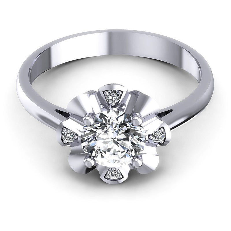 Round Diamonds 0.40CT Engagement Ring in 14KT Yellow Gold