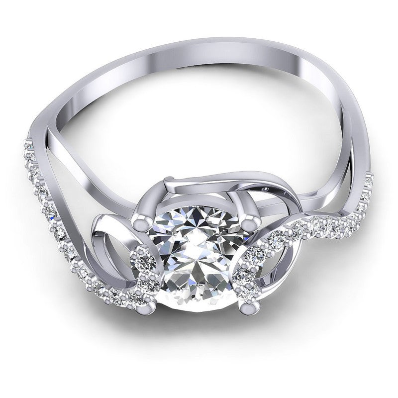Round Diamonds 0.55CT Engagement Ring in 14KT Yellow Gold