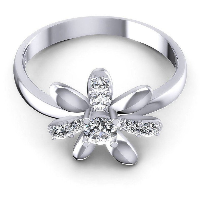 Round Diamonds 0.35CT Fashion Ring in 14KT Yellow Gold
