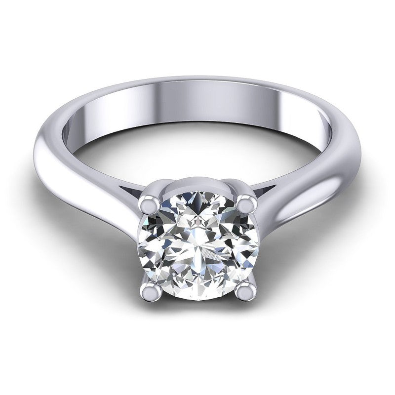 Round Diamonds 0.35CT Solitaire Ring in 14KT Yellow Gold