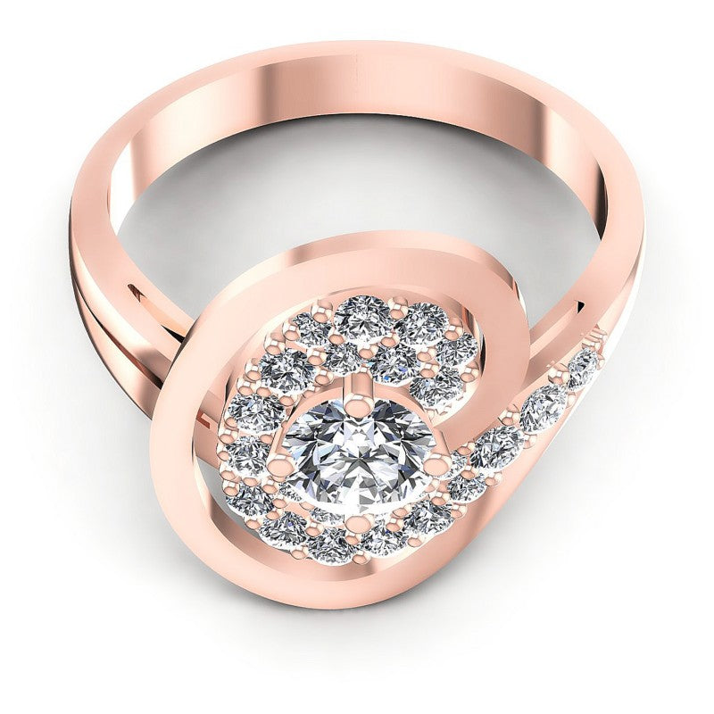 Round Diamonds 0.80CT Engagement Ring in 18KT Yellow Gold