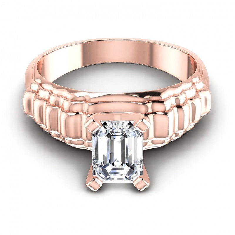 Emerald Diamonds 0.35CT Solitaire Ring in 18KT Yellow Gold