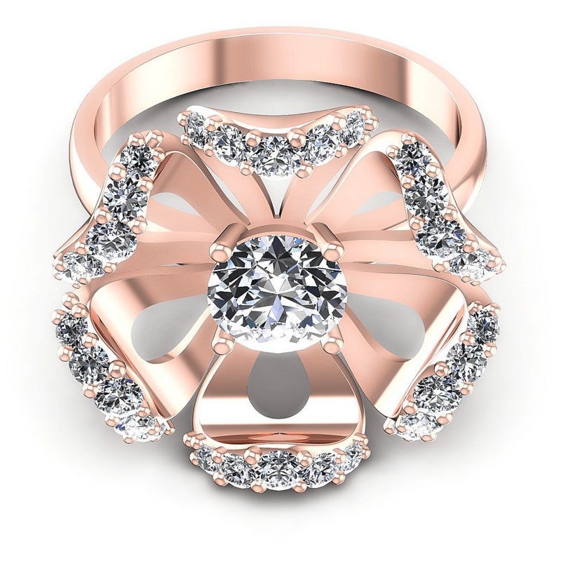 Round Diamonds 1.30CT Engagement Ring in 18KT Yellow Gold