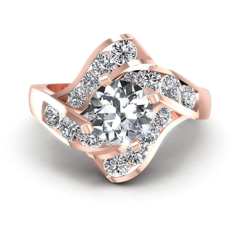 Round Diamonds 1.20CT Engagement Ring in 18KT Yellow Gold