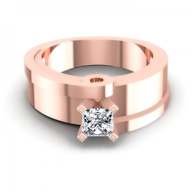 Princess Diamonds 0.35CT Solitaire Ring in 18KT Yellow Gold