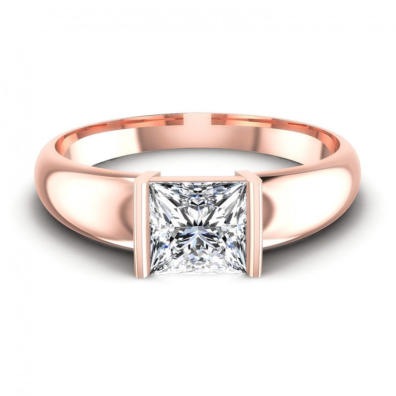 Princess Diamonds 0.35CT Solitaire Ring in 18KT Yellow Gold