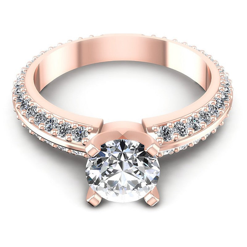 Round Diamonds 1.15CT Engagement Ring in 18KT Yellow Gold