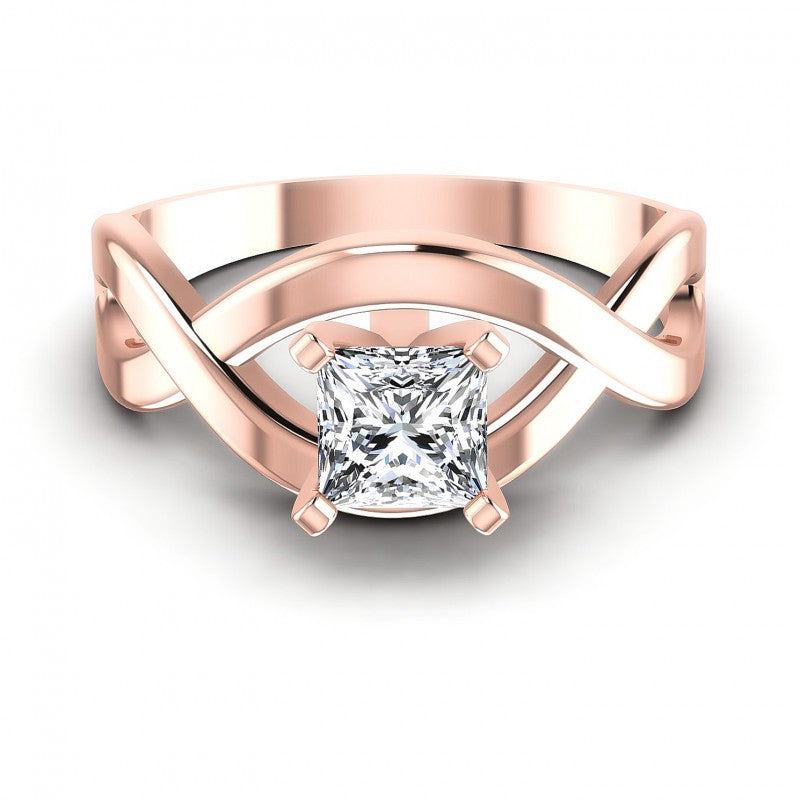Princess Diamonds 0.35CT Solitaire Ring in 18KT Yellow Gold