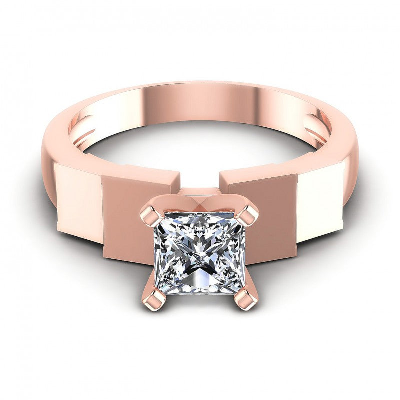 Princess Diamonds 0.35CT Solitaire Ring in 18KT Yellow Gold