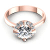 Round Diamonds 0.60CT Halo Ring in 18KT Yellow Gold