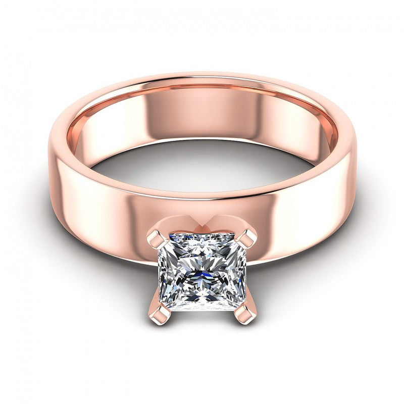 Princess Diamonds 0.35CT Solitaire Ring in 18KT Yellow Gold