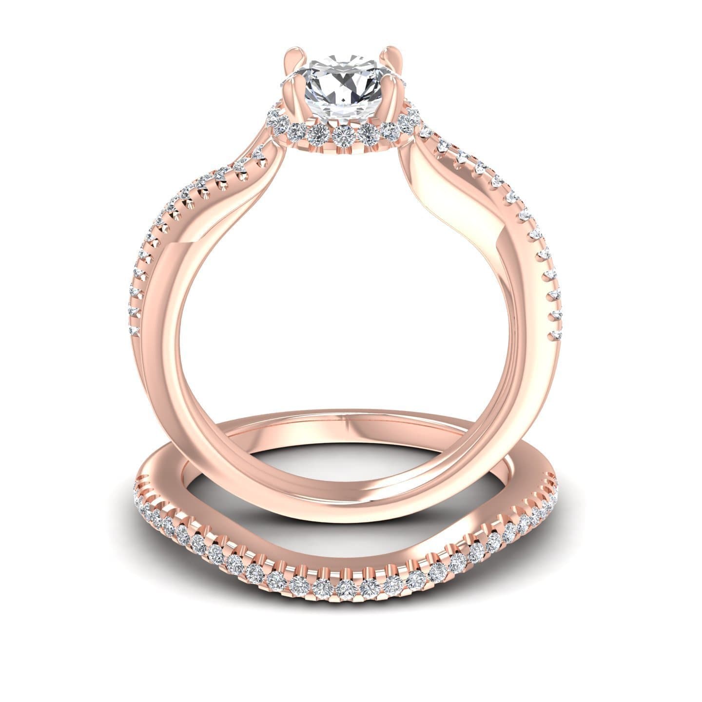 Bridal Sets 0.75-1.90CT Round Cut Diamonds