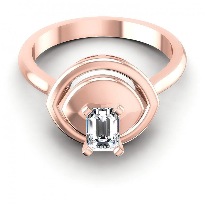 Emerald Diamonds 0.35CT Solitaire Ring in 18KT Yellow Gold