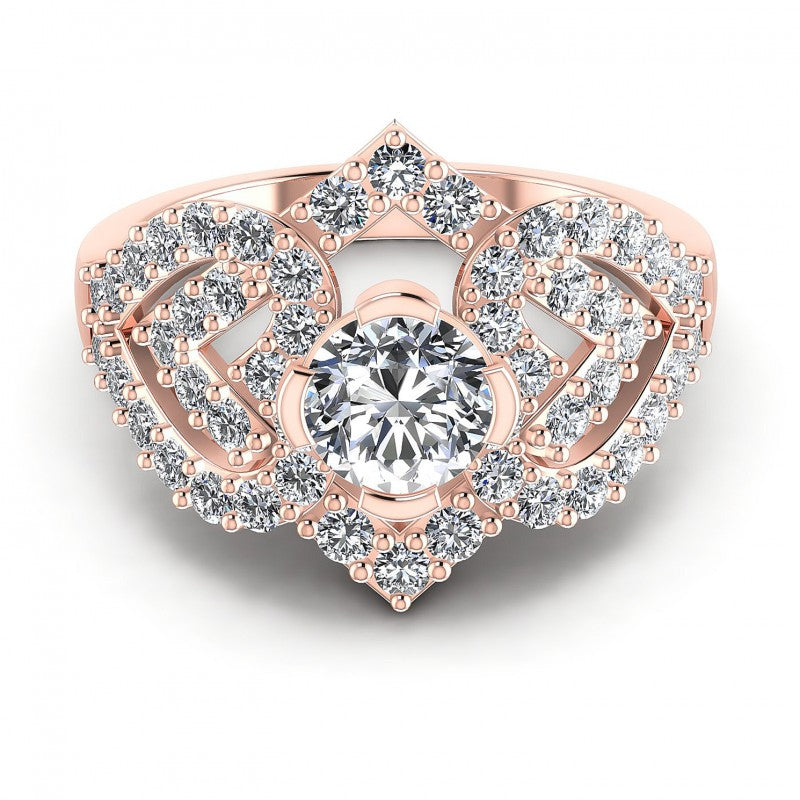 Round Diamonds 1.20CT Engagement Ring in 18KT Yellow Gold