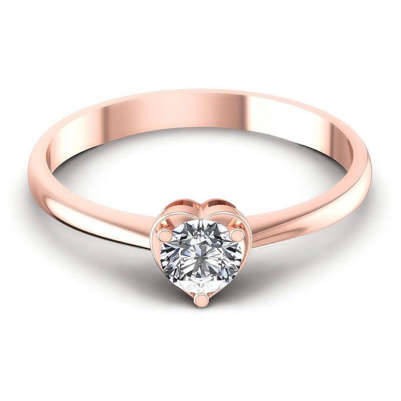 Round Diamonds 0.35CT Solitaire Ring in 18KT Yellow Gold