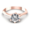 Round Diamonds 0.35CT Solitaire Ring in 18KT Yellow Gold