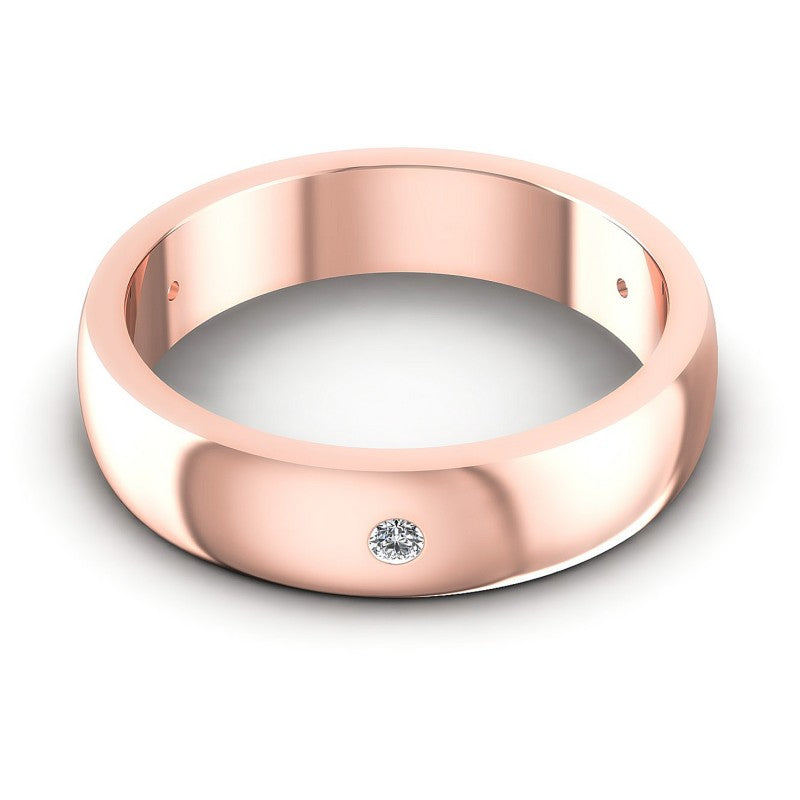 Round Cut Diamonds Wedding Band in 18KT Yellow Gold