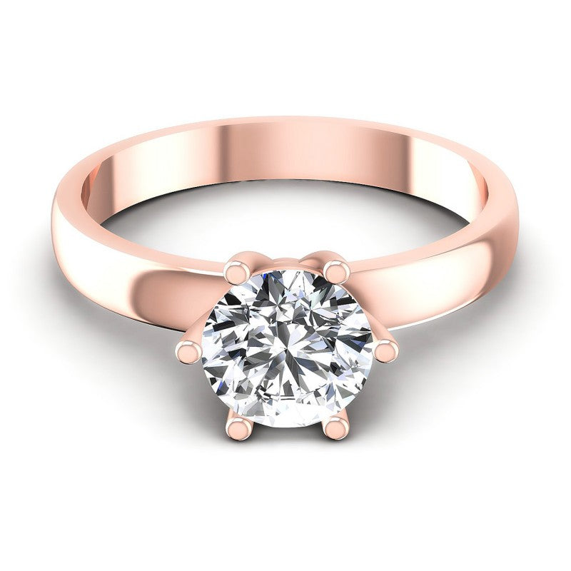 Round Diamonds 0.35CT Solitaire Ring in 18KT Yellow Gold