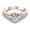 Round Cut Diamonds Engagement Ring in 18KT Yellow Gold
