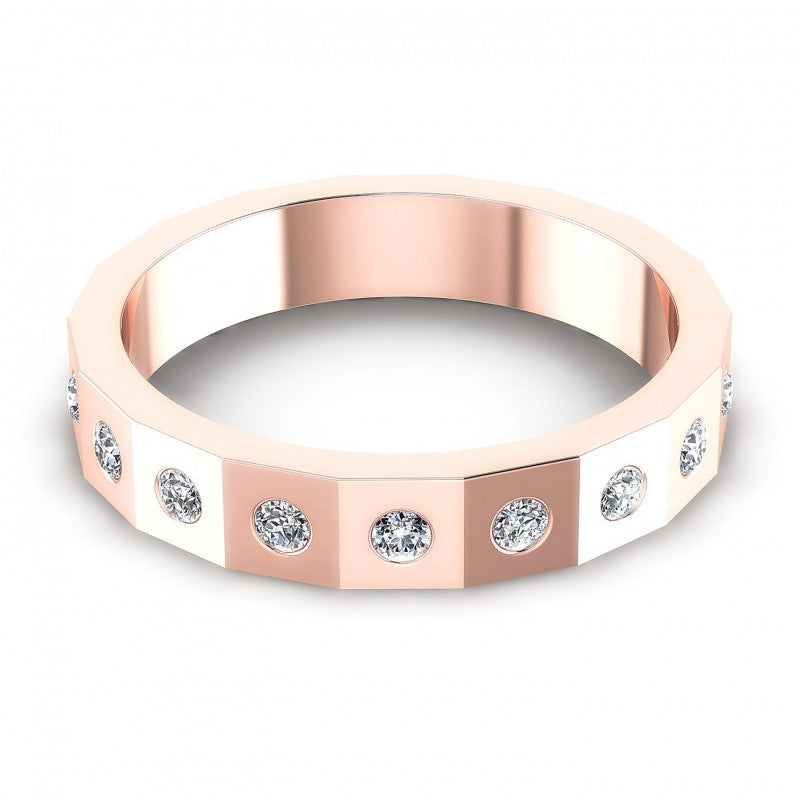 Round Cut Diamonds Eternity Ring in 18KT Yellow Gold