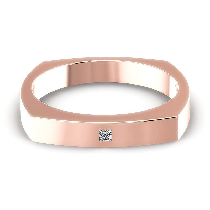 Round Cut Diamonds Mens Ring in 18KT Yellow Gold