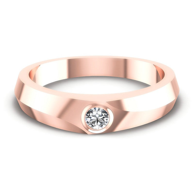 Round Cut Diamonds Mens Ring in 18KT Yellow Gold