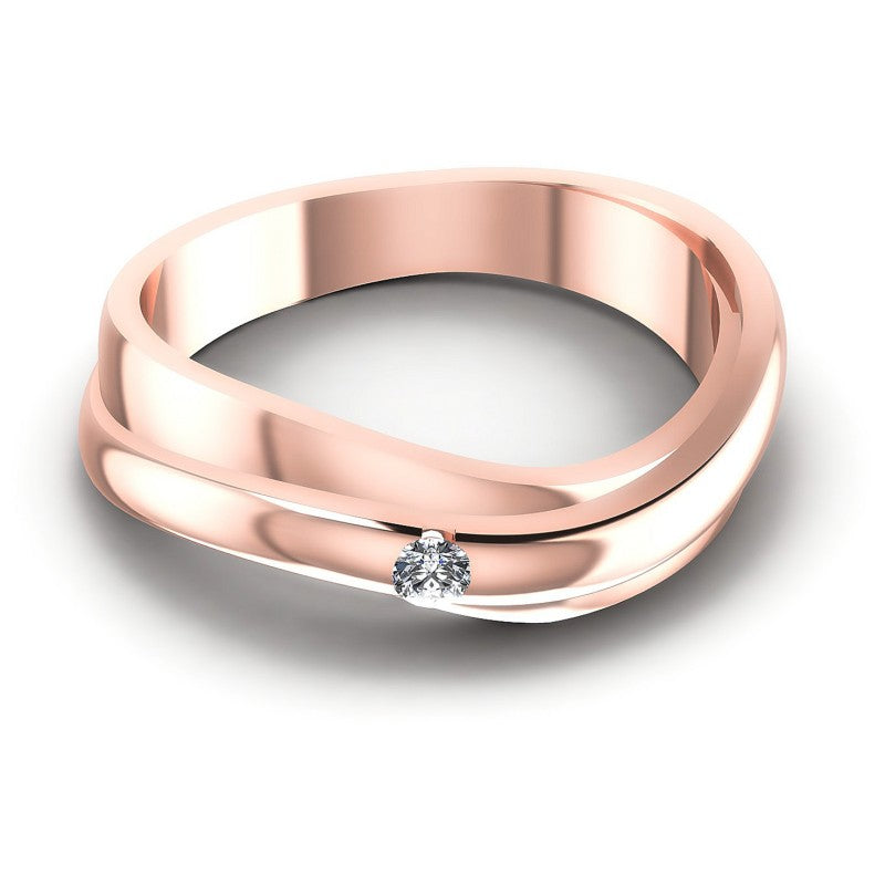 Round Cut Diamonds Mens Ring in 18KT Yellow Gold