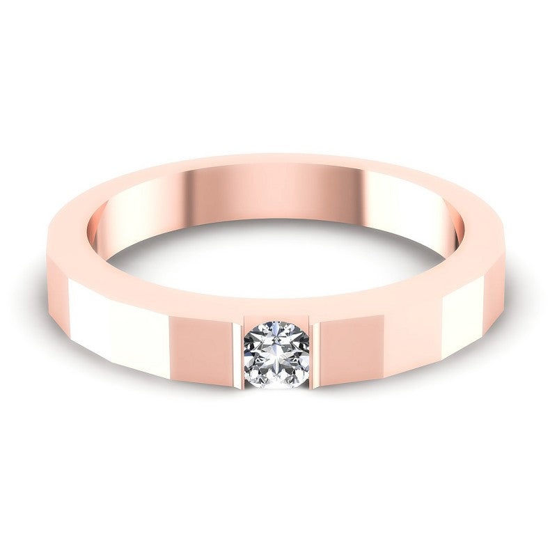Round Cut Diamonds Mens Ring in 18KT Yellow Gold