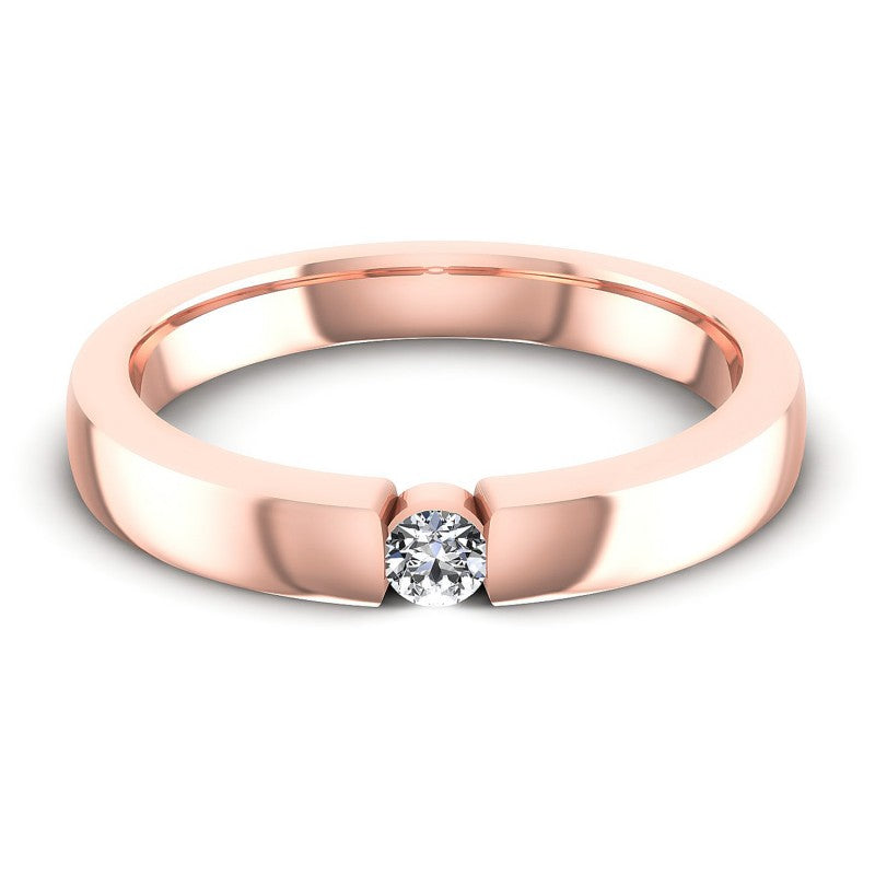 Round Cut Diamonds Mens Ring in 18KT Yellow Gold