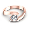 Round Cut Diamonds Solitaire Ring in 18KT Yellow Gold