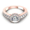 Round Diamonds 0.50CT Halo Ring in 18KT Yellow Gold