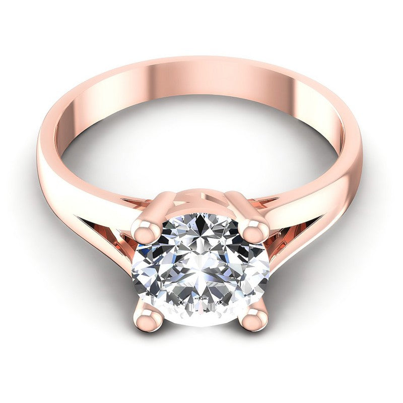 Round Diamonds 0.35CT Solitaire Ring in 18KT Yellow Gold